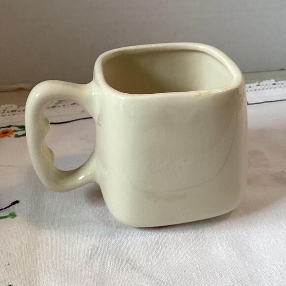 Vintage Nostalgic Saying Square Coffee Mug with Textured Handle - Picture 6 of 7